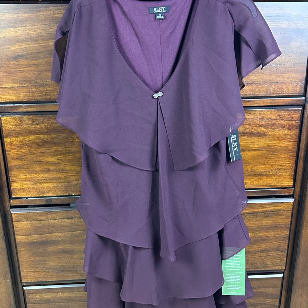 SLNY Deep Purple Dress